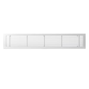  Grille de soufflage linéaire de 800x150 mm en aluminium blanc mat - 400x400px